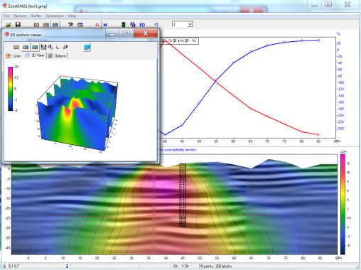Мультипрофильная система двумерной интерпретации данных гравиразведки и магниторазведки — ZondGM2d
